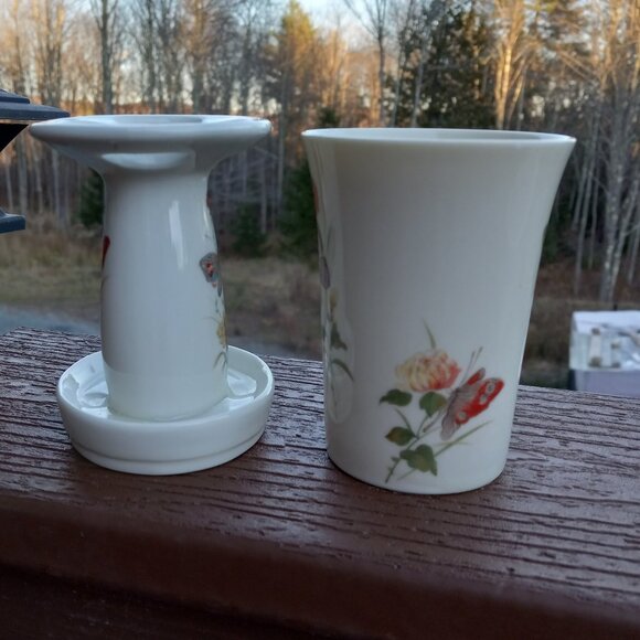 VintagTakahashi San Francisco Butterfly Bathroom Cup Soap Dish Toothbrush Holder - Picture 5 of 16